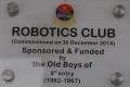 Robotics Club sponsored by 9th Entry